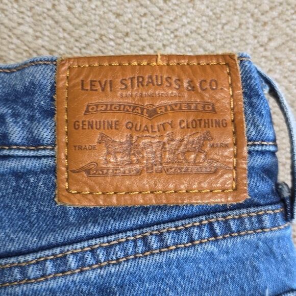 Levi's Premium Denim Wedgie High Rise Straight Fit Button Fly Jeans - Size 25 - Picture 7 of 15